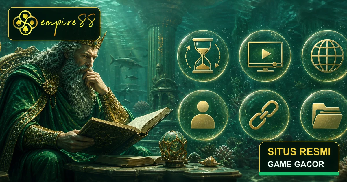 King Poseidon berjubah hijau untuk kategori Glosarium Empire88 situs resmi game gacor