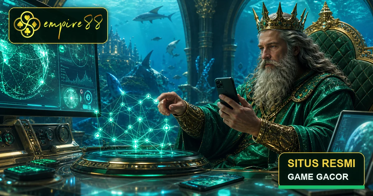 King Poseidon berjubah hijau untuk kategori Teknologi Empire88 situs resmi game gacor