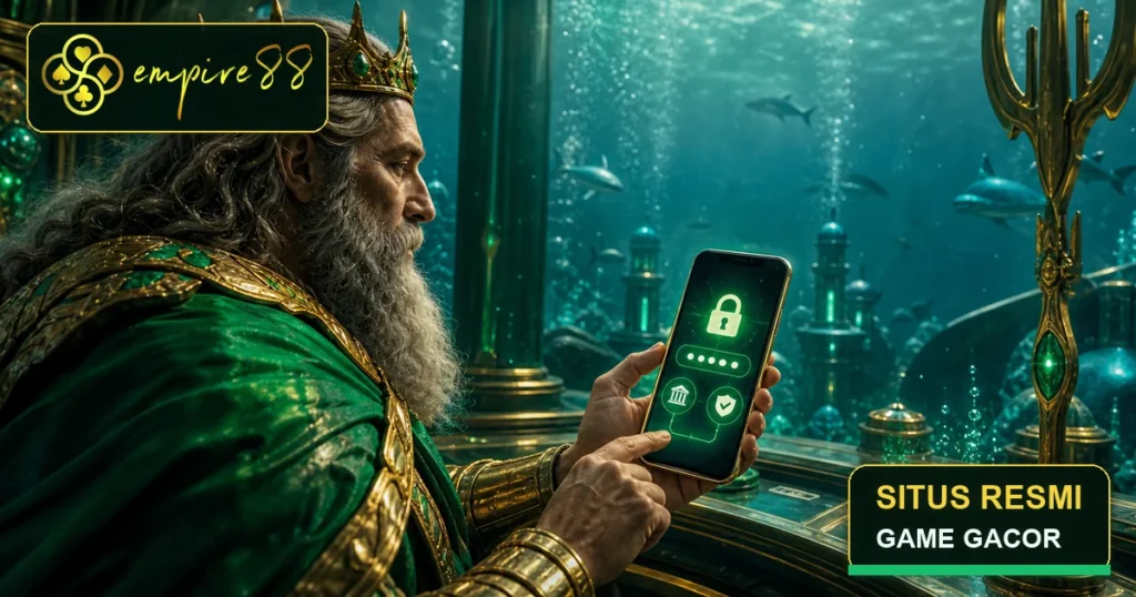 King Poseidon menyiapkan Empire88 slot login dari ponsel, situs resmi dan game gacor