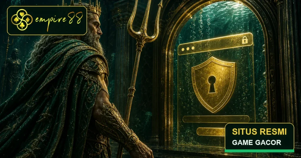 King Poseidon berjubah hijau untuk panduan login Empire88, situs resmi dan game gacor