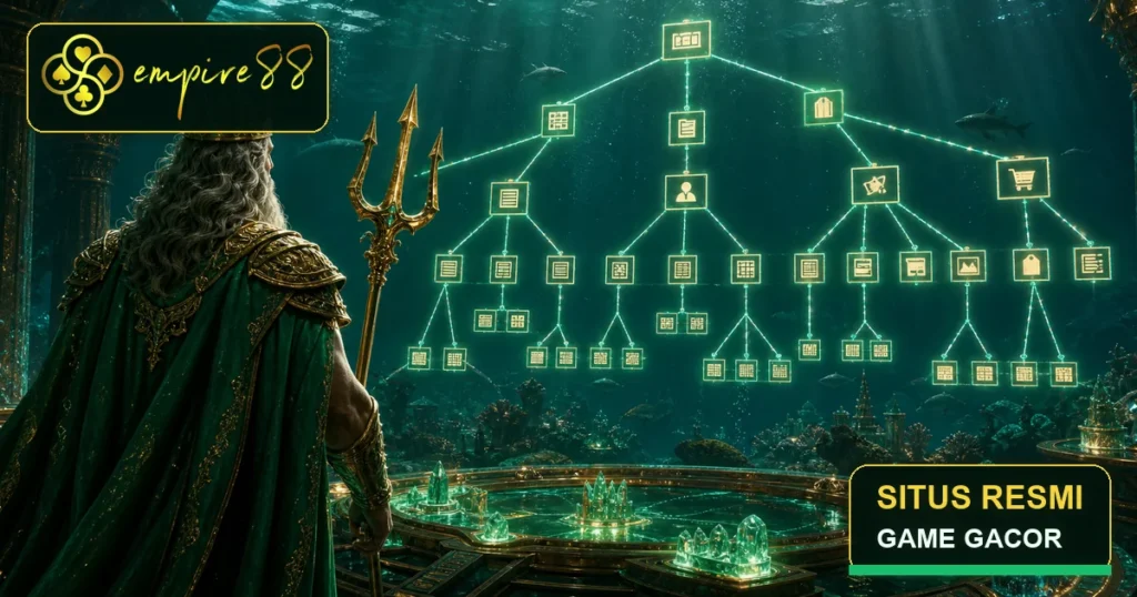 Peta navigasi Empire88 bersama King Poseidon, situs resmi dan game gacor